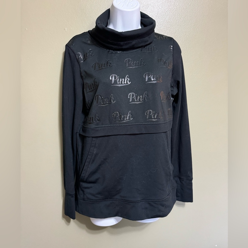 PINK by Victoria’s Secret black cowl pull over in a size small.